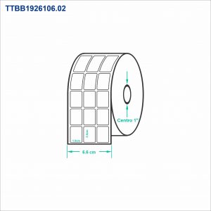 12 mil Etiquetas Blancas 1.9x2.6cm (.74x1.02 In) 2 Rollos Transferencia Térmica