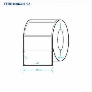 2 mil Etiquetas Blancas 10.16x5.08cm (4x2 In) 2 Rollos Transferencia Térmica