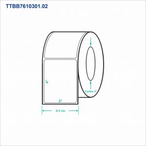 2 mil Etiquetas Blancas 7.62x10.16cm (3x4 In) 2 Rollos Transferencia Térmica