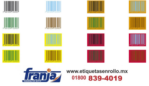 colores validos codigos de barras impresion etiquetas eie en rollo franja industrias