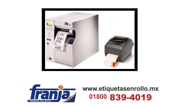 impresora de transferencia termica etiquetas en rollo franja industrias